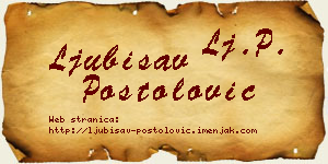 Ljubisav Postolović vizit kartica